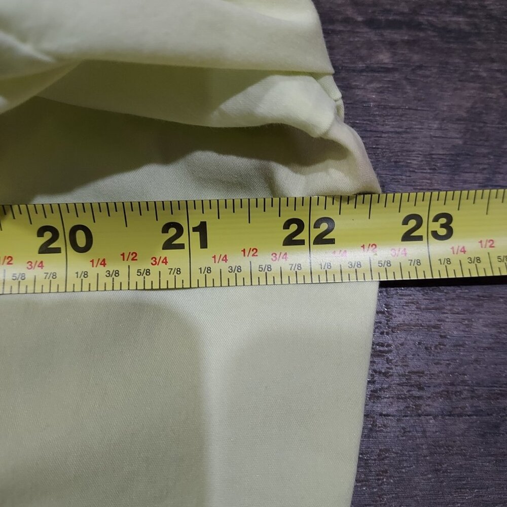 Shirt Button Up Stretch Old Navy Perfect Fit XL 3/4 Sleeves Vintage Y2K Lime - Picture 6 of 12